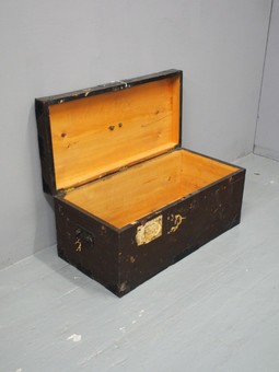 Antique Pine Travelling Trunk or Kist