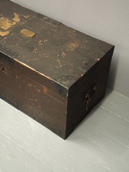 Antique Pine Travelling Trunk or Kist