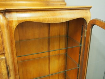 Antique Walnut Display Cabinet by Whytock and Reid