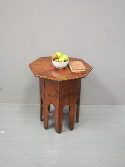 Antique Octagonal Inlaid Moorish Style Table