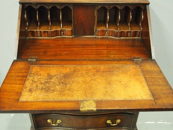 Antique Small George III Style Mahogany Bureau