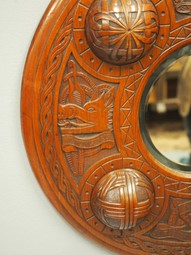 Antique Scottish Targe Wall Mirror
