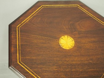Antique Edwardian Inlaid Mahogany Occasional Table