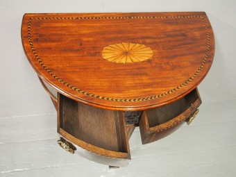 Antique Dutch Inlaid Mahogany Side Table	