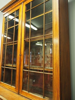 Antique George III Mahogany Cabinet Bookcase