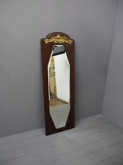 Antique  French Oak Pier Mirror