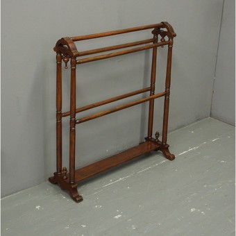 Antique Victorian Mahogany Towel Rail 4 | ANTIQUES.CO.UK