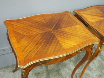 Antique  Pair of French Kingwood Occasional Tables