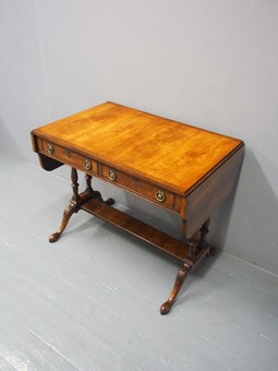 Antique Georgian Style Walnut Sofa Table by Maple and Co