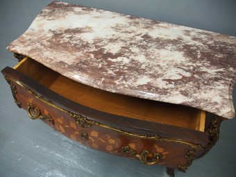 Antique Louis XV Style French Marble Top Commode
