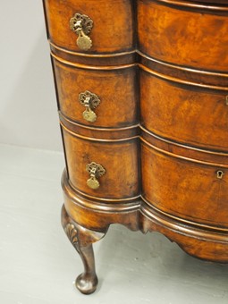 Antique Matched Pair of George Style Walnut Chest of Drawers