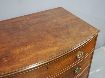 Antique George III Bow Front Chest of Drawers