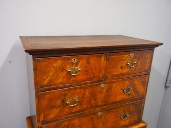 Antique Neat Sized Walnut Chest on Chest