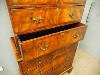 Antique Neat Sized Walnut Chest on Chest