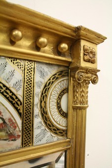 Antique Regency Mirror with Verre Eglomise Panel