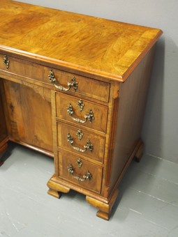 Antique George II Style Walnut Kneehole Desk