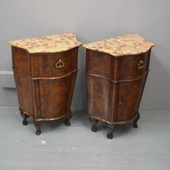 Antique Pair of Victorian Italian Bedsides or Pedestals