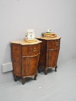 Antique Pair of Victorian Italian Bedsides or Pedestals