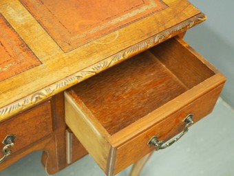Antique Queen Anne Style Kneehole Desk