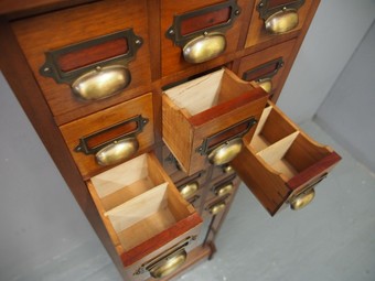 Antique Mahogany Index and Folio Cabinet