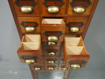 Antique Mahogany Index and Folio Cabinet