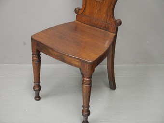 Antique George IV Oak Hall Chair