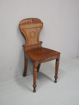 Antique George IV Oak Hall Chair