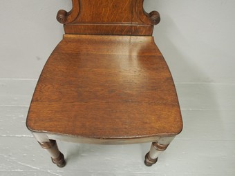 Antique George IV Oak Hall Chair