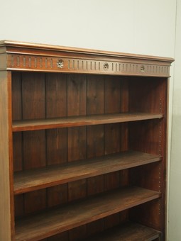 Antique Victorian Mahogany Open Bookcase