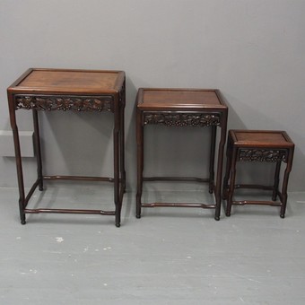 Nest of 3 Chinese Huanghuali Tables