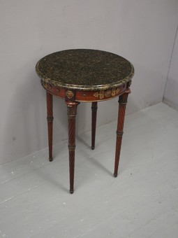 Antique French Marble Top Occasional Table
