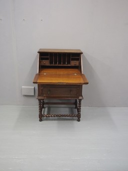 Antique Jacobean Style Oak Bureau