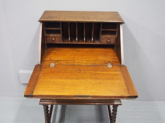 Antique Jacobean Style Oak Bureau