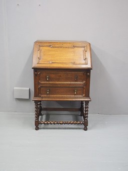 Antique Jacobean Style Oak Bureau