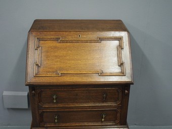 Antique Jacobean Style Oak Bureau