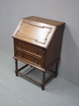 Antique Jacobean Style Oak Bureau