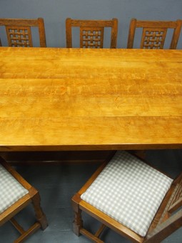 Antique Oak Dining Suite by Cat and Mouse Man	