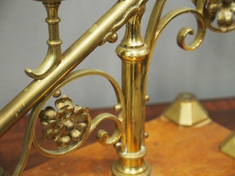 Antique  Pair of Victorian Brass 7 Light Candelabra