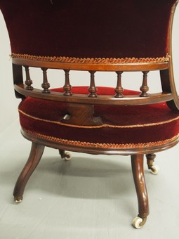 Antique Victorian Walnut Nursing Chair
