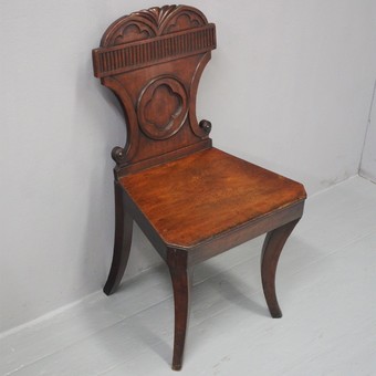 George III Mahogany Hall Chair