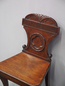 Antique George III Mahogany Hall Chair