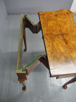 Antique George II Walnut Foldover Games Table