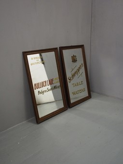 Antique Pair of Pub Advertising Mirrors