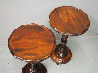 Antique Pair of Circular Occasional Tables