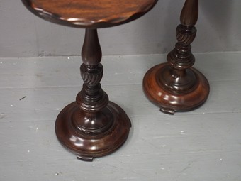 Antique Pair of Circular Occasional Tables