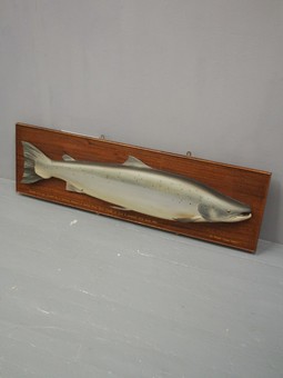 Antique Carved Wooden Salmon