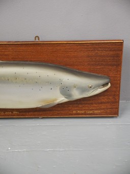Antique Carved Wooden Salmon