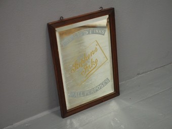 Antique Advertising Mirror for Stephens Inks