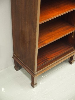 Antique Mahogany Open Bookcase by Waring and Gillow