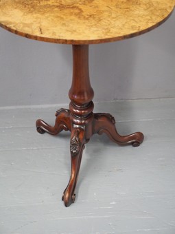 Antique Walnut and Burr Walnut Occasional Table